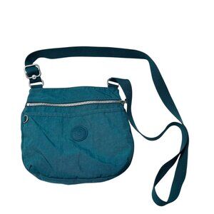Kipling Teal Emmylou Crossbody Nylon Bag Purse